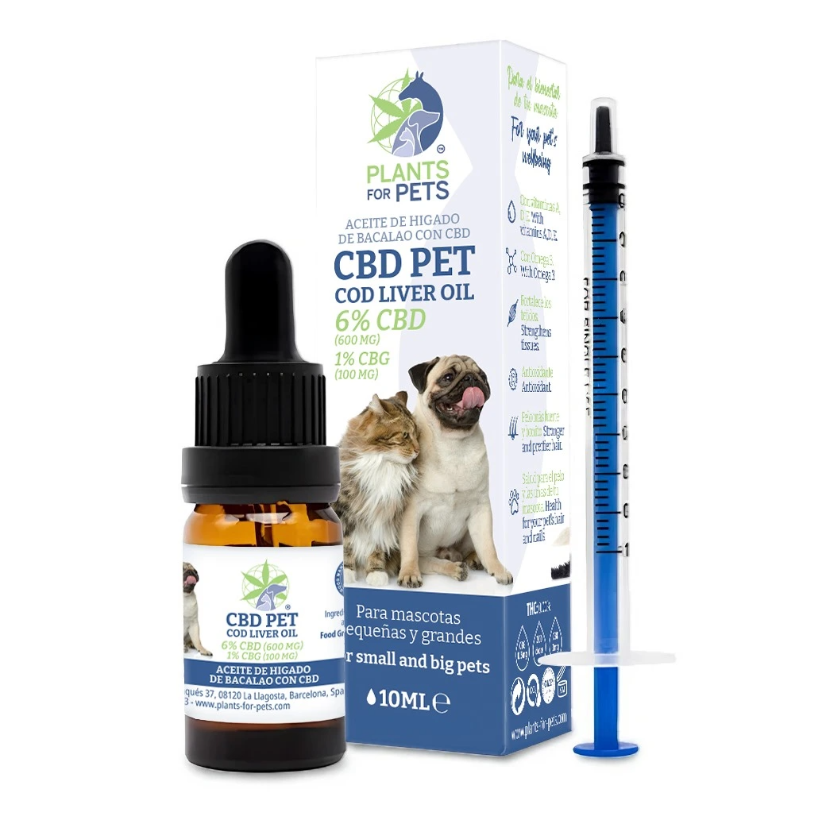 CBD FOR PET COD LIVER OIL WITH 6% CBD 1% CBG IN 10 ML
